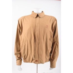 Vintage Mens Caesars Casino Bomber Jacket Coat Size XL Camel Tan